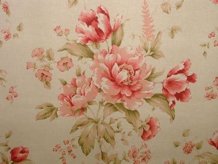 Ashley Wilde PEPLOW FLORAL RASPBERRY  Curtain/Upholstery/Soft Furnishing Fabric