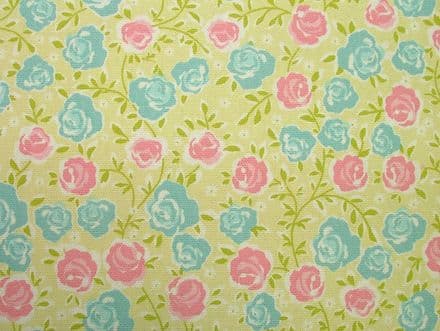 Ashley Wilde Summersdale Lime 100% Cotton Soft Furnishing /  Curtain Fabric