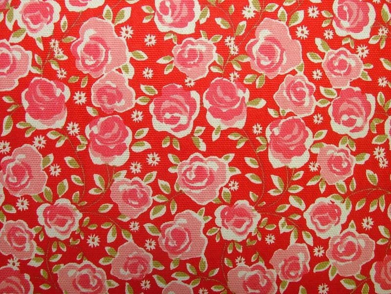 Ashley Wilde Summersdale Poppy 100% Cotton Soft Furnishing /  Curtain Fabric
