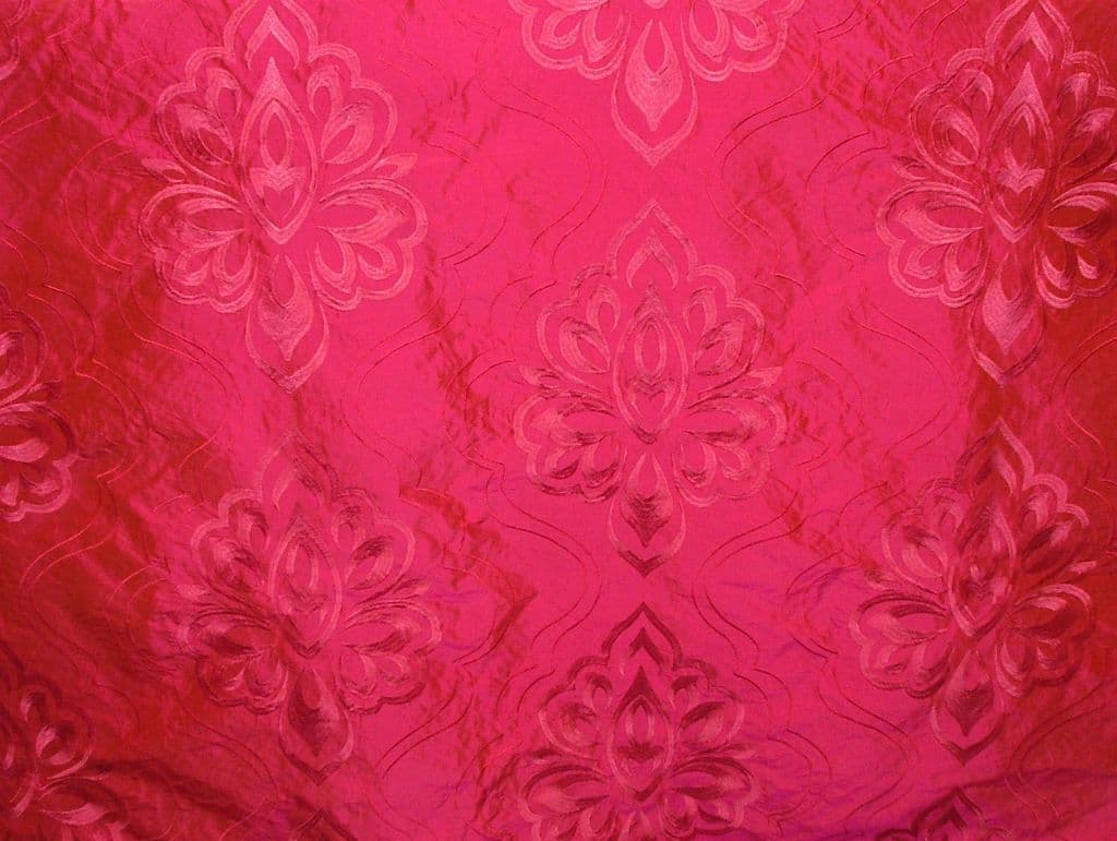Nalinia Fuchsia Pink 100 Silk Curtain / Upholstery Fabric