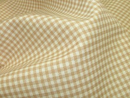 Prestigious Textiles Beige Gingham Curtain / Soft Furnishing Fabric