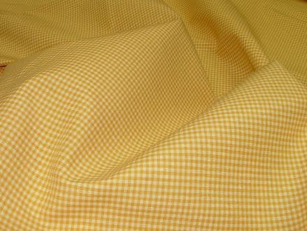 Prestigious Textiles Mustard Gingham Curtain / Soft Furnishing Fabric