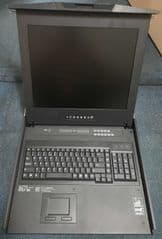Black box ServView 17S KVT128AE-UK-16-R2-TP rackmount monitor keyboard